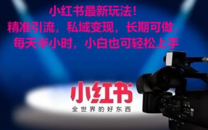 小红书最新玩法！精准引流，私域变现，长期可做，每天半小时，小白也可轻松上手【揭秘】-21资源库