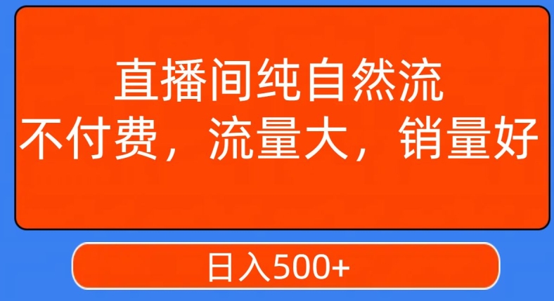 视频号直播间纯自然流，不付费，白嫖自然流，自然流量大，销售高，月入15000+【揭秘】-21资源库