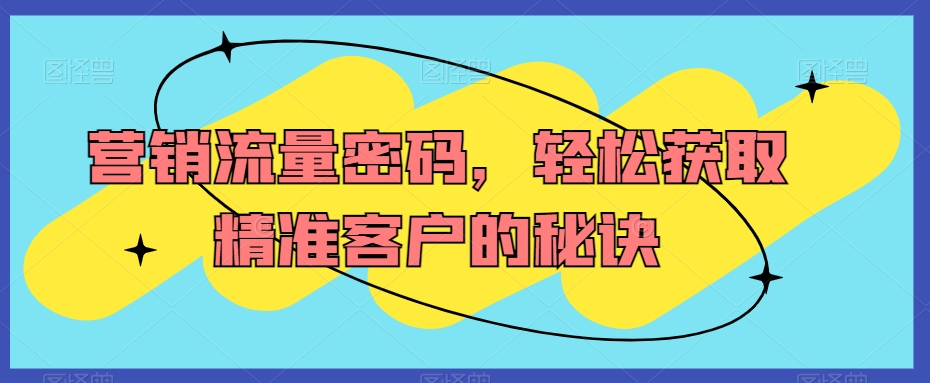 营销流量密码，轻松获取精准客户的秘诀-21资源库