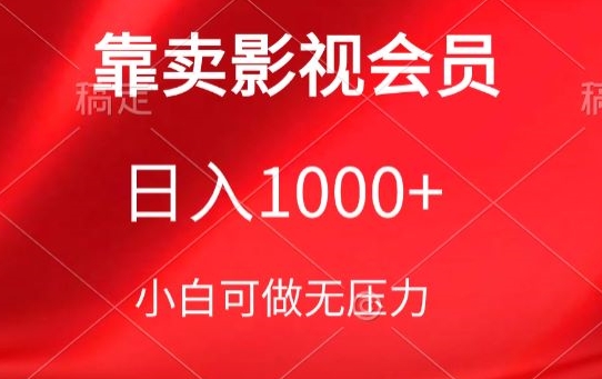 靠卖影视会员，日入1000+，落地保姆级教程，新手可学【揭秘】-21资源库