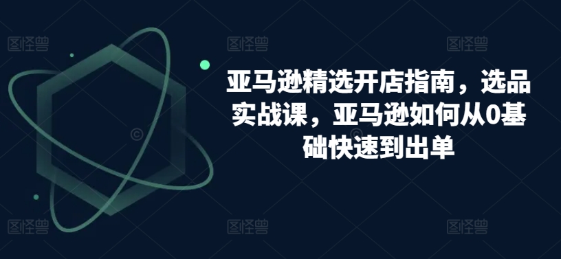 亚马逊精选开店指南，选品实战课，亚马逊如何从0基础快速到出单-21资源库