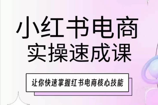 小红书电商实操速成课，让你快速掌握红书电商核心技能-21资源库