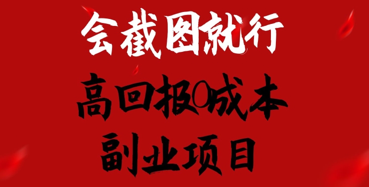 会截图就行，高回报0成本副业项目，卖离婚模板一天1.5k+【揭秘】-21资源库