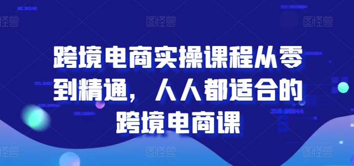 跨境电商实操课程从零到精通，人人都适合的跨境电商课-21资源库