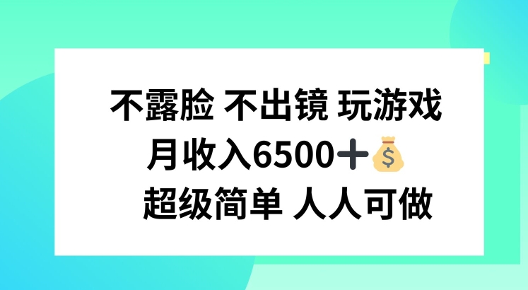 不露脸 不出境 玩游戏，月入6500 超级简单 人人可做【揭秘】-21资源库