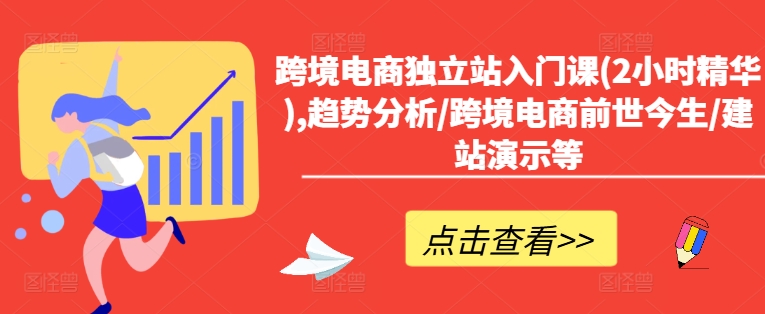 跨境电商独立站入门课(2小时精华),趋势分析/跨境电商前世今生/建站演示等-21资源库