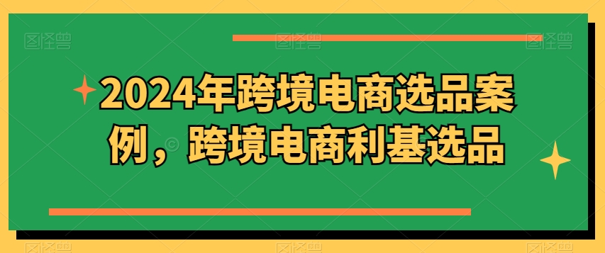 2024年跨境电商选品案例，跨境电商利基选品（更新）-21资源库
