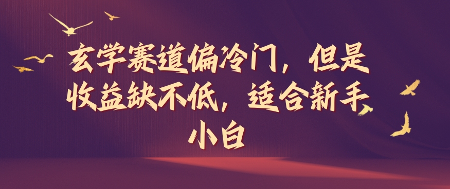 玄学赛道偏冷门，但是收益缺不低，适合新手小白【揭秘】-21资源库