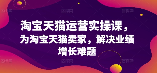 淘宝天猫运营实操课，为淘宝天猫卖家，解决业绩增长难题-21资源库