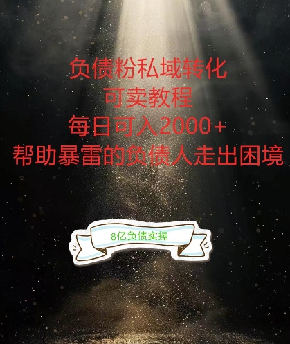 负债粉掘金计划，帮助负债者解决问题，债务规划，债务重组，最好的变现方式【揭秘】-21资源库