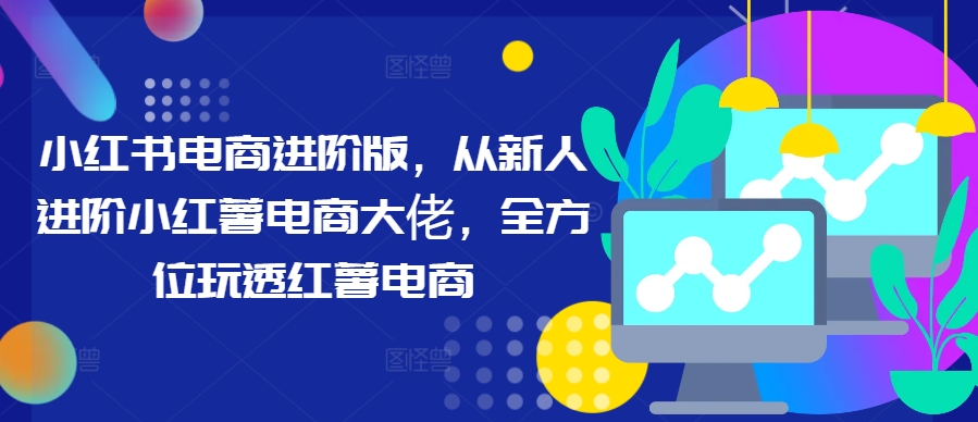 小红书电商进阶版，从新人进阶小红薯电商大佬，全方位玩透红薯电商-21资源库