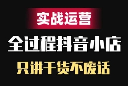 抖音小店精细化实战运营，只讲干货不废话-21资源库