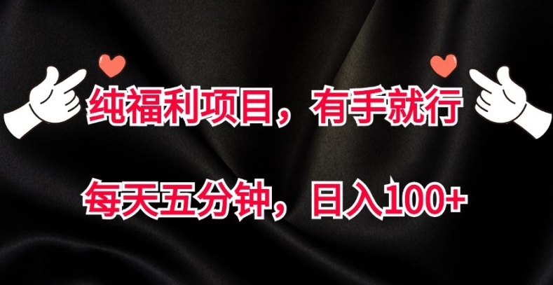 纯福利项目，有手就行，每天五分钟，日入100+-21资源库