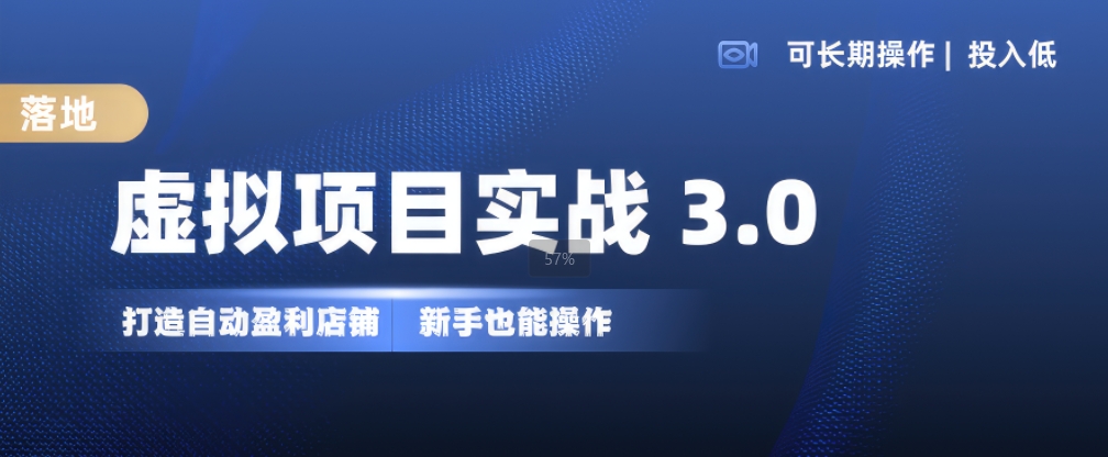 虚拟项目实战3.0，打造自动盈利店铺，可长期操作投入低，新手也能操作-21资源库