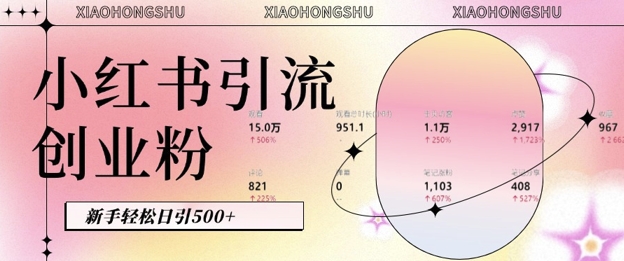小红书私域引流无脑操作法：AI生成内容，粉丝自动转化，新手轻松日引500+创业粉-21资源库