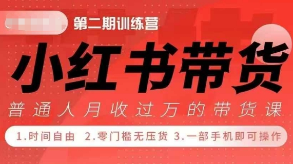 小Red书带货42天训练营 2.0版，宝妈+自由职+上班族+大学生，提高副业收入的大红利项目-21资源库