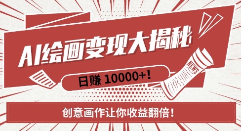 AI梦境绘画致富秘籍，复制粘贴，新手也能快速掌握，创意画作让你收益翻倍-21资源库