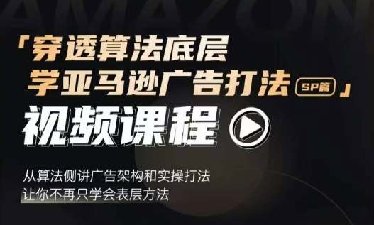穿透算法底层，学亚马逊广告打法SP篇，从算法侧讲广告架构和实操打法，让你不再只学会表层方法-21资源库