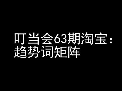 《淘宝天猫打爆班》原创高阶技术第63期，趋势词矩阵技术和玩法-21资源库