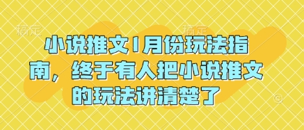 小说推文1月份玩法指南，终于有人把小说推文的玩法讲清楚了!-21资源库