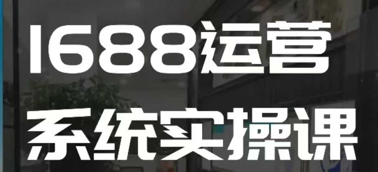 1688高阶运营系统实操课，快速掌握1688店铺运营的核心玩法-21资源库