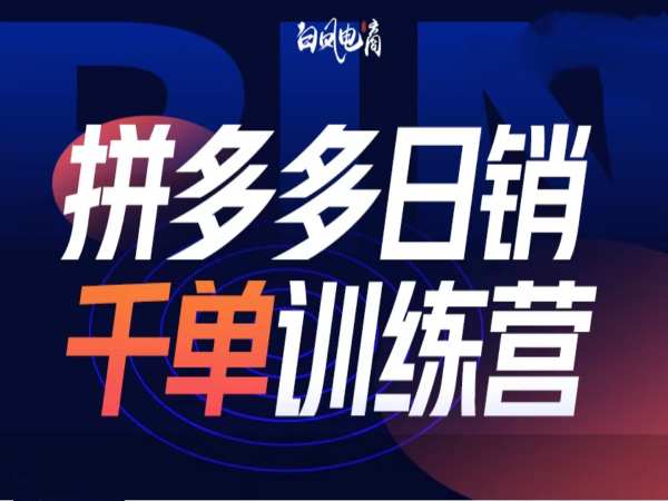 拼多多日销千单训练营第32期，2025开年变化和最新玩法-21资源库
