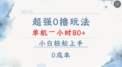 超强0撸玩法 录录数据 单机 一小时轻松80+ 小白轻松上手 简单0成本【仅揭秘】-21资源库