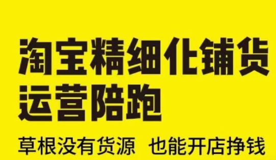 淘宝精细化铺货运营陪跑(部分更新至2025)，草根没有货源 也能开店挣钱-21资源库