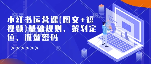小红书运营课(图文+短视频)基础规则、策划定位、流量密码-21资源库