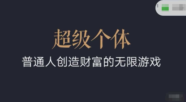 超级个体2024-2025翻盘指南，普通人创造财富的无限游戏-21资源库