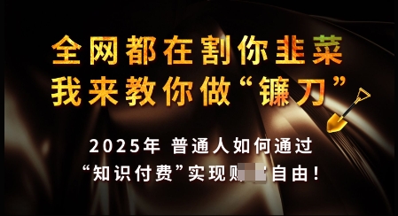 知识付费如何做到月入过W+，2025我来教你做“镰刀”【揭秘】-21资源库