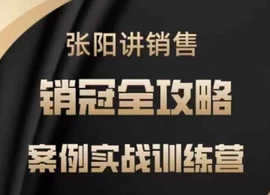 张阳讲销售实战训练营，​案例实战训练，销冠全攻略-21资源库