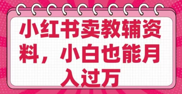 小红书卖教辅资料，0 成本，纯利润，售后成本极低，小白也能月入过W-21资源库