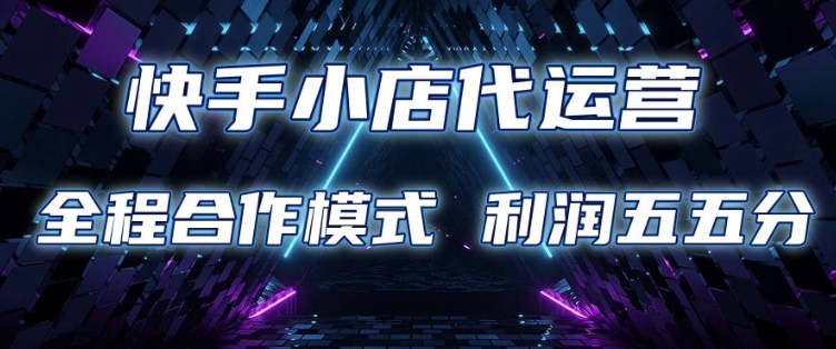 快手小店代运营 限时托管计划 合作模式 利润五五分成【揭秘】-21资源库