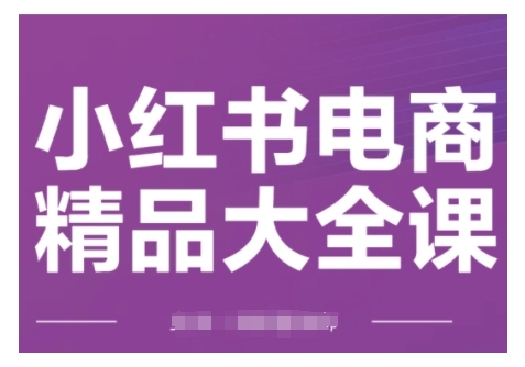 小红书电商精品大全课，快速掌握小红书运营技巧，实现精准引流与爆单目标，轻松玩转小红书电商-21资源库