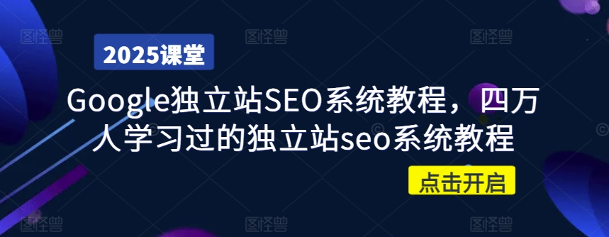 Google独立站SEO系统教程，四万人学习过的独立站seo系统教程-21资源库