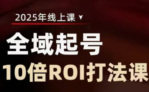 2025全域起号10倍ROI打法课，助你提升直播间的投资回报率-21资源库