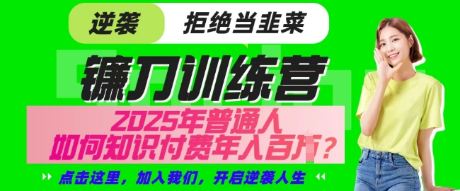 【网创项目终点站-镰刀训练营超级IP合伙人】25年普通人如何通过知识付费实现逆袭【揭秘】-21资源库