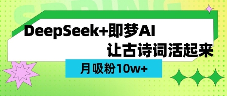 用DeepSeek做AI 古诗词视频，涨粉 10W+(保姆级教程)-21资源库