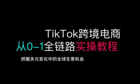 TikTok跨境电商从0-1全链路全方位实操教程，把握多元变化中的全球生意机会-21资源库