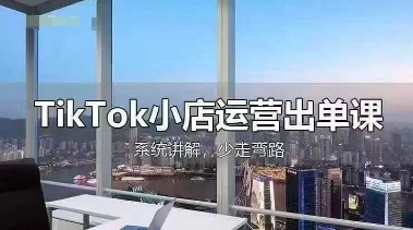 TikTok小店运营出单课，从开店选品、运营出单、发货回款，进行全流程讲解-21资源库
