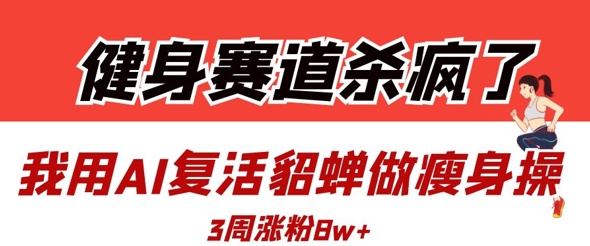 健身赛道杀疯了？我用AI复活貂蝉做瘦身操，3周涨粉8W-21资源库