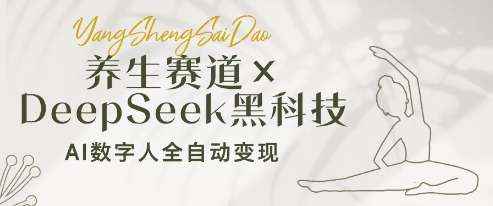 养生赛道+DeepSeek黑科技：AI数字人全自动变现，小白也能月入过W-21资源库