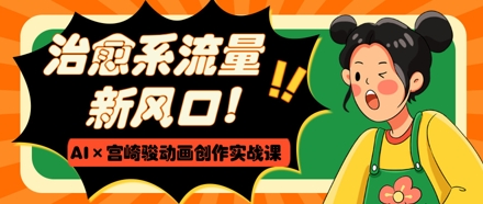治愈系流量新风口，AI+宫崎骏动画创作实战课，从0到1打造爆款视频-21资源库