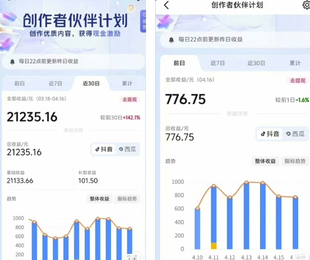 抖音海洋动物赛道新玩法，撸创作者伙伴计划，日入大几张，保姆级教程-21资源库