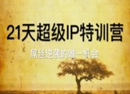 21天超级IP特训营，屌丝逆袭的唯一机会-21资源库