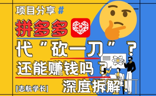 【2025最新】拼多多代坎助力项目深度拆解：还能挣钱吗?全流程玩法-21资源库