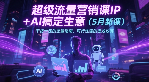 超级流量营销课IP+AI搞定生意（5月新课）干货十足的流量指南，可行性强的提效攻略-21资源库