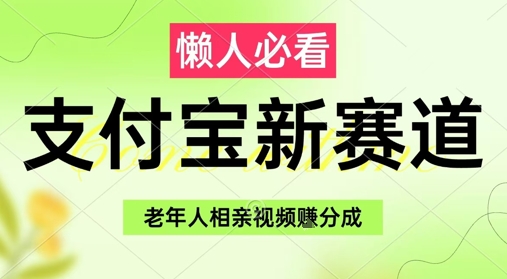 支付宝新赛道，利用老年人相亲视频，挣分成收益，轻松月入过W，操作简单-21资源库