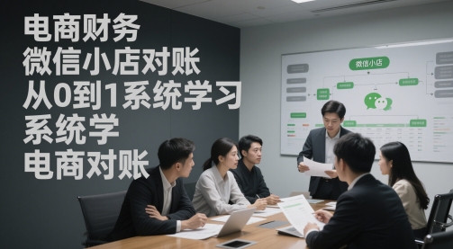 电商财务微信小店对账，从0到1系统学习电商对账-21资源库